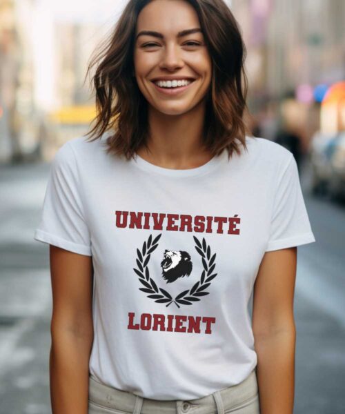 T-Shirt Blanc Université Lorient Pour femme-2