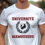 T-Shirt Blanc Université Mamoudzou Pour homme-1