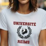 T-Shirt Blanc Université Reims Pour femme-1