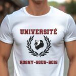 T-Shirt Blanc Université Rosny-sous-Bois Pour homme-1