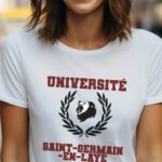 T-Shirt Blanc Université Saint-Germain-en-Laye Pour femme-1