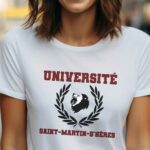 T-Shirt Blanc Université Saint-Martin-d'Hères Pour femme-1
