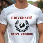 T-Shirt Blanc Université Saint-Nazaire Pour homme-1