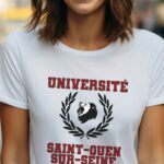 T-Shirt Blanc Université Saint-Ouen-sur-Seine Pour femme-1