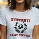 T-Shirt Blanc Université Saint-Quentin Pour femme-1