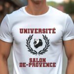 T-Shirt Blanc Université Salon-de-Provence Pour homme-1