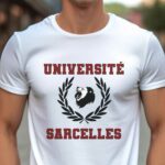 T-Shirt Blanc Université Sarcelles Pour homme-1