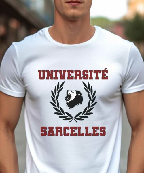 T-Shirt Blanc Université Sarcelles Pour homme-1