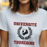 T-Shirt Blanc Université Tourcoing Pour femme-1