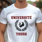 T-Shirt Blanc Université Tours Pour homme-1