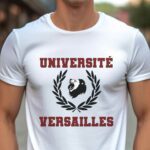T-Shirt Blanc Université Versailles Pour homme-1