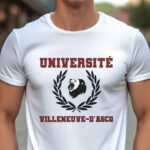 T-Shirt Blanc Université Villeneuve-d'Ascq Pour homme-1