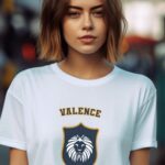 T-Shirt Blanc Valence blason Pour femme-1
