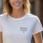 T-Shirt Blanc Valence forever Pour femme-2