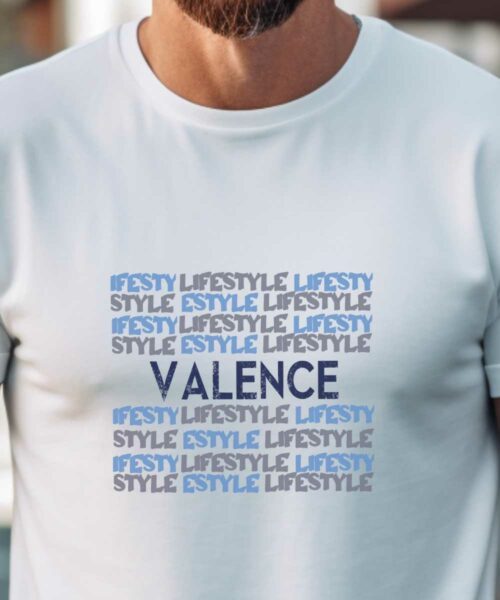 T-Shirt Blanc Valence lifestyle Pour homme-1