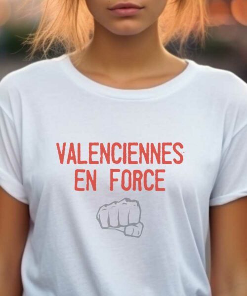 T-Shirt Blanc Valenciennes en force Pour femme-2