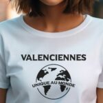 T-Shirt Blanc Valenciennes unique au monde Pour femme-1