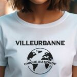 T-Shirt Blanc Villeurbanne unique au monde Pour femme-1