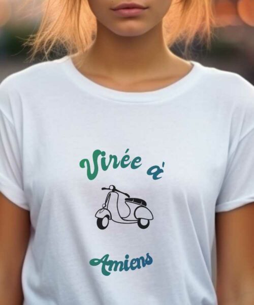 T-Shirt Blanc Virée à Amiens Pour femme-1