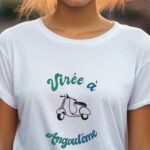 T-Shirt Blanc Virée à Angoulême Pour femme-1