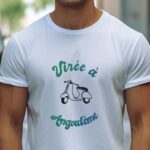 T-Shirt Blanc Virée à Angoulême Pour homme-1