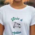 T-Shirt Blanc Virée à Antibes Pour femme-1