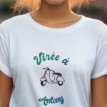 T-Shirt Blanc Virée à Antony Pour femme-1