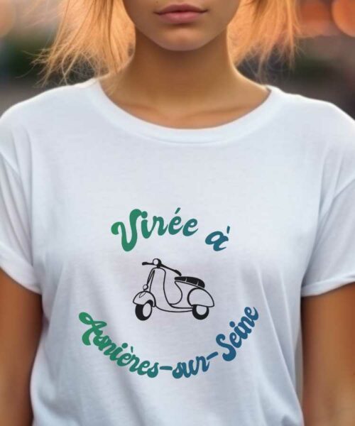 T-Shirt Blanc Virée à Asnières-sur-Seine Pour femme-1