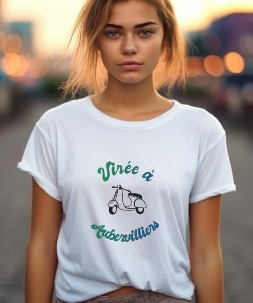 T-Shirt Blanc Virée à Aubervilliers Pour femme-2