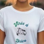 T-Shirt Blanc Virée à Béziers Pour femme-1