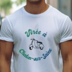 T-Shirt Blanc Virée à Chalon-sur-Saône Pour homme-1