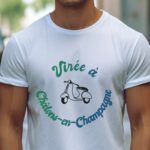 T-Shirt Blanc Virée à Châlons-en-Champagne Pour homme-1