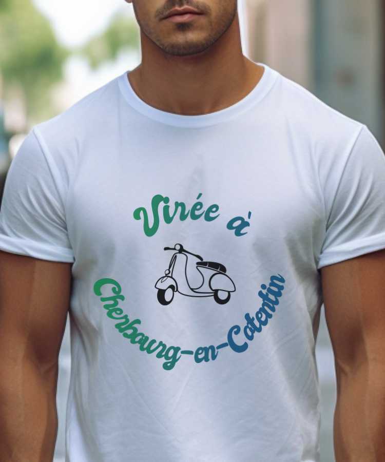 T-Shirt Blanc Virée à Cherbourg-en-Cotentin Pour homme-1