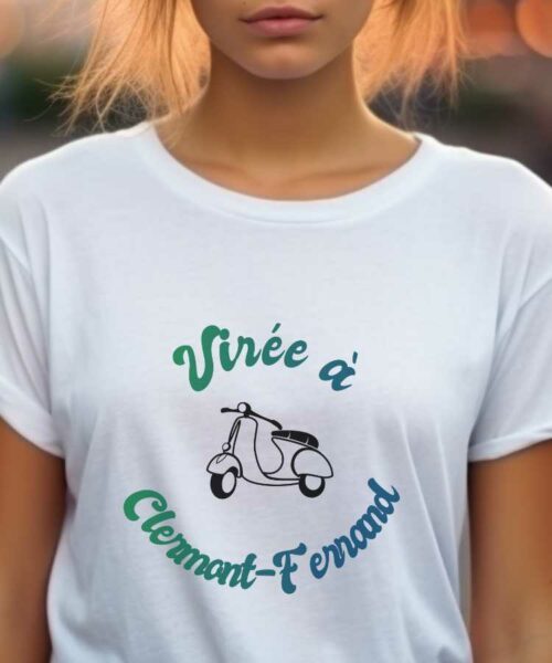 T-Shirt Blanc Virée à Clermont-Ferrand Pour femme-1