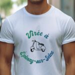 T-Shirt Blanc Virée à Épinay-sur-Seine Pour homme-1