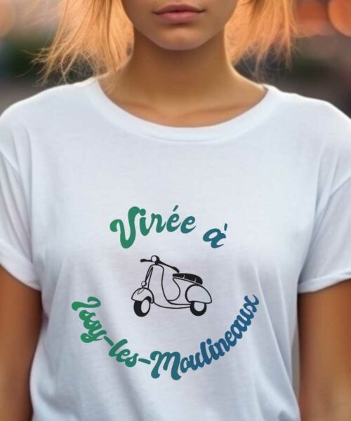 T-Shirt Blanc Virée à Issy-les-Moulineaux Pour femme-1