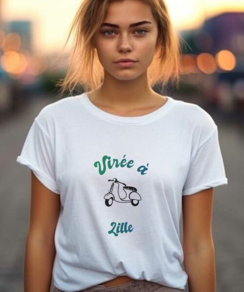 T-Shirt Blanc Virée à Lille Pour femme-2