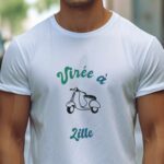 T-Shirt Blanc Virée à Lille Pour homme-1