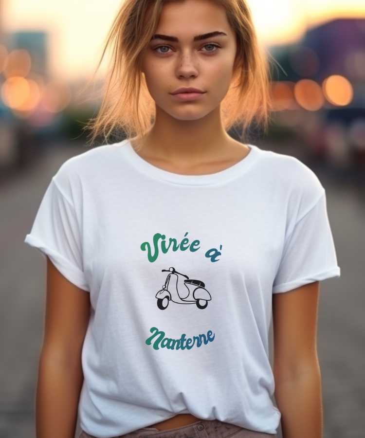 T-Shirt Blanc Virée à Nanterre Pour femme-2