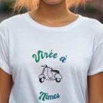 T-Shirt Blanc Virée à Nîmes Pour femme-1