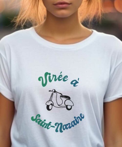 T-Shirt Blanc Virée à Saint-Nazaire Pour femme-1