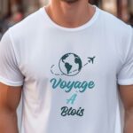T-Shirt Blanc Voyage à Blois Pour homme-1