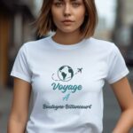T-Shirt Blanc Voyage à Boulogne-Billancourt Pour femme-2