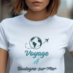 T-Shirt Blanc Voyage à Boulogne-sur-Mer Pour femme-1