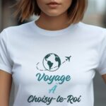 T-Shirt Blanc Voyage à Choisy-le-Roi Pour femme-1