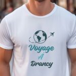 T-Shirt Blanc Voyage à Drancy Pour homme-1