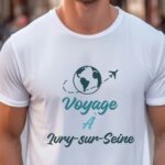 T-Shirt Blanc Voyage à Ivry-sur-Seine Pour homme-1