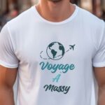 T-Shirt Blanc Voyage à Massy Pour homme-1