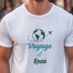 T-Shirt Blanc Voyage à Rezé Pour homme-1