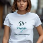 T-Shirt Blanc Voyage à Saint-Germain-en-Laye Pour femme-2